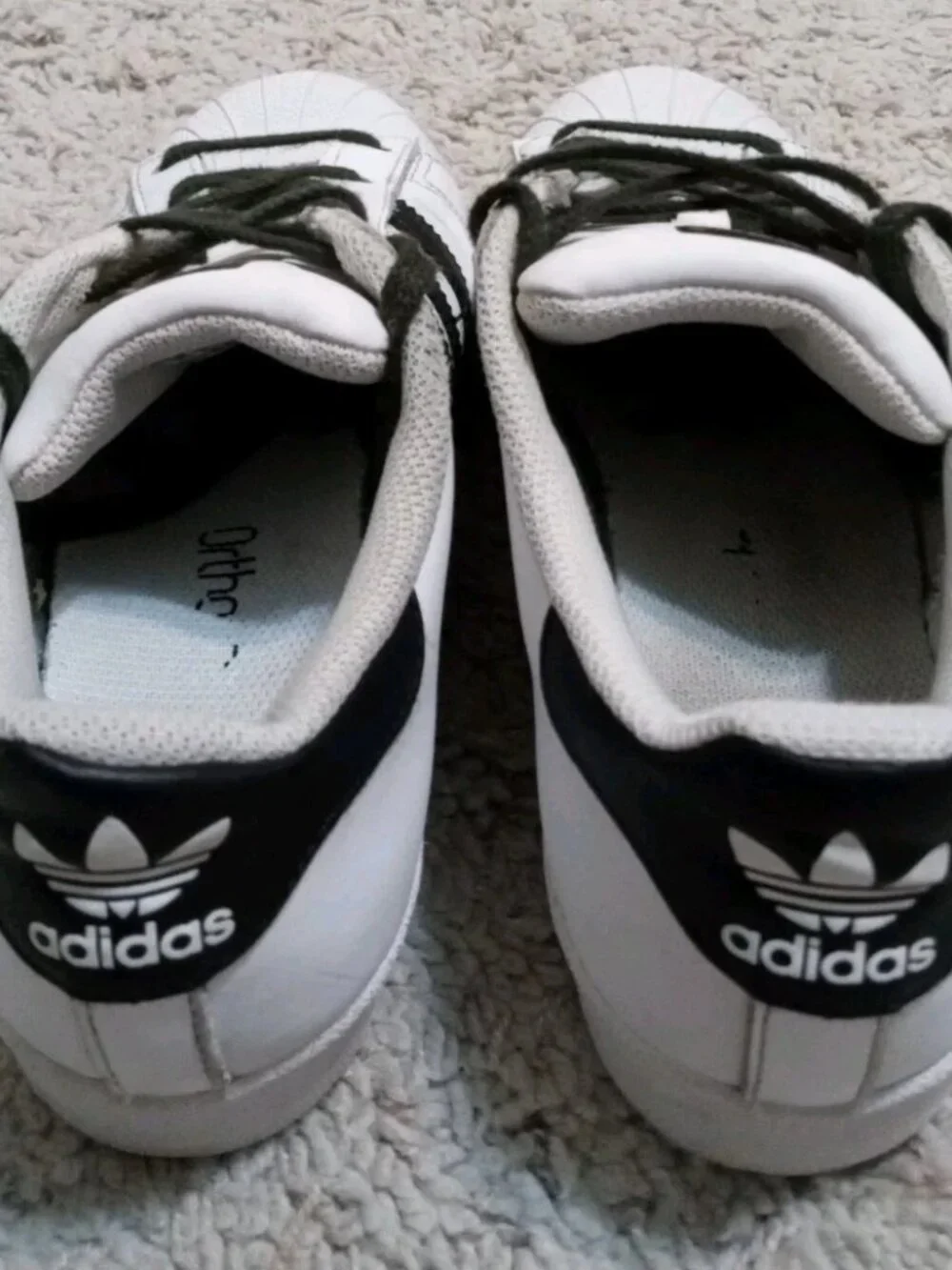 Adidas Superstar White With Black Stripe Kids 5 Sneakers Women's Size 6.5 C77154
